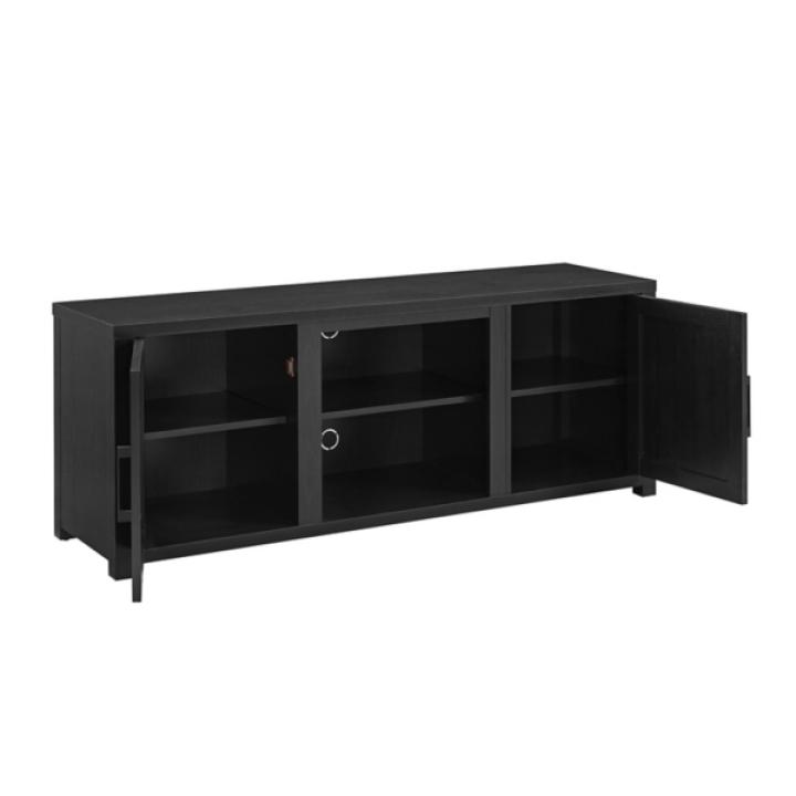 Black Wood Farmhouse Media Cabinet