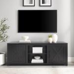 Black Wood Farmhouse Media Cabinet