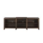 Brown Wood 6-Shelf Media Cabinet