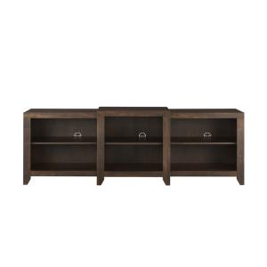 Brown Wood 6-Shelf Media Cabinet