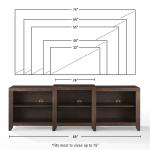 Brown Wood 6-Shelf Media Cabinet