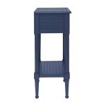 Navy Wood Coastal Compact Accent Table