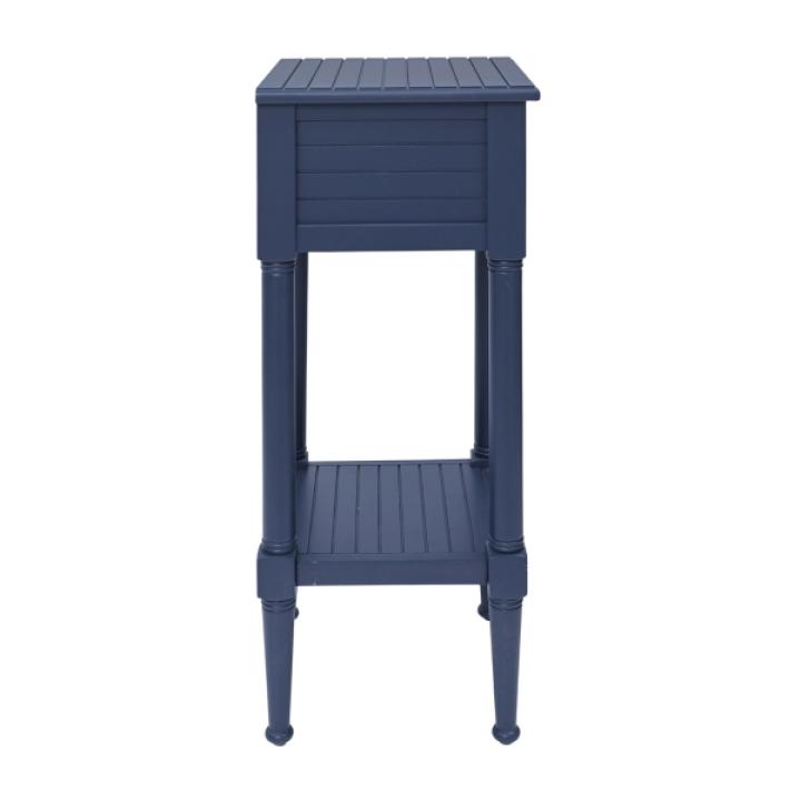 Navy Wood Coastal Compact Accent Table