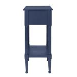 Navy Wood Coastal Compact Accent Table