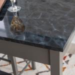 Gray and Black 3-pc. Stool and Table Set