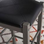Gray and Black 3-pc. Stool and Table Set
