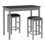Gray and Black 3-pc. Stool and Table Set