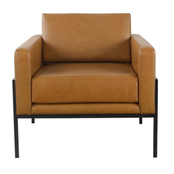 Carmel Vegan Leather Club Accent Chair