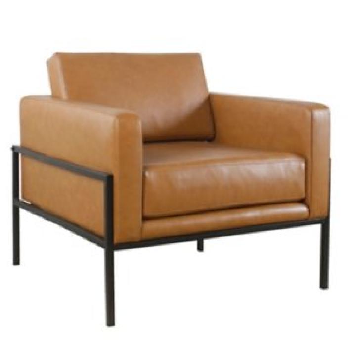 Carmel Vegan Leather Club Accent Chair