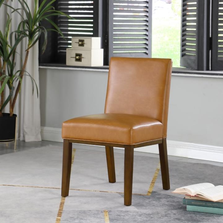 Blair Carmel Leather Dining Chair