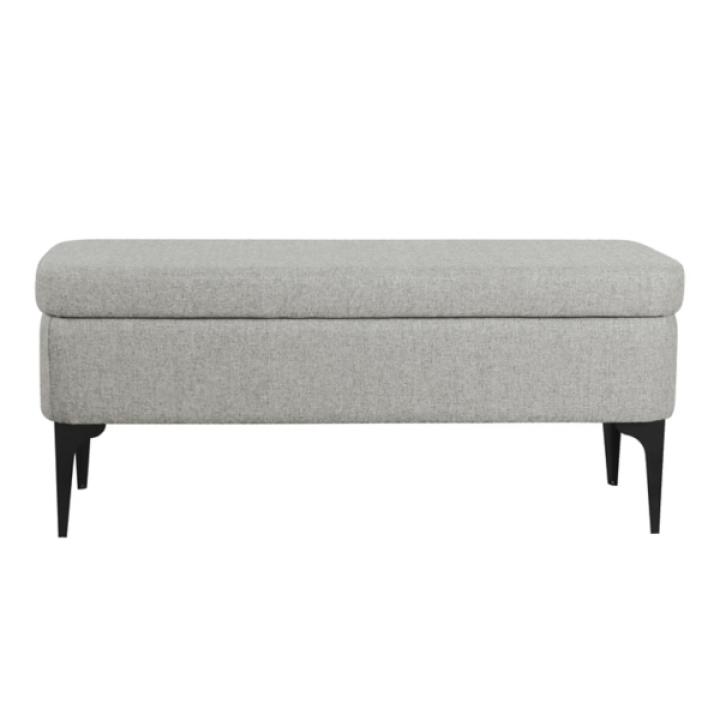 Ricardo Gray Woven Storage Bench