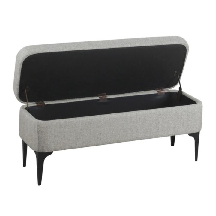 Ricardo Gray Woven Storage Bench