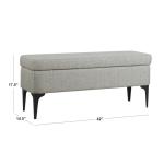 Ricardo Gray Woven Storage Bench