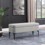 Ricardo Gray Woven Storage Bench