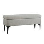 Ricardo Gray Woven Storage Bench