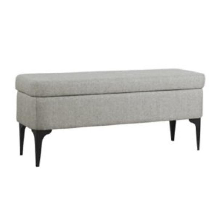 Ricardo Gray Woven Storage Bench