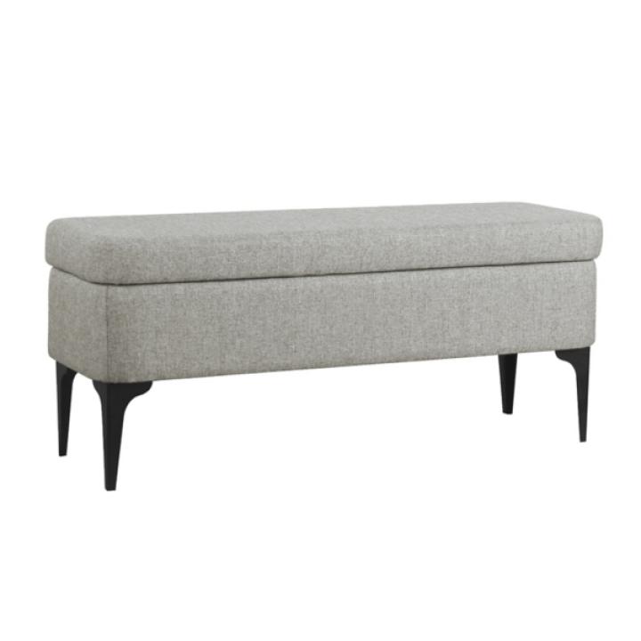 Ricardo Gray Woven Storage Bench