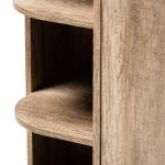 Rustic Oak Open Shoe Storage Cabinet