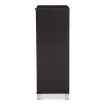 Aldrich Black Slatted Shoe Storage Cabinet