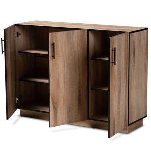 Stella Contemporary Oak 3-Door Cabinet