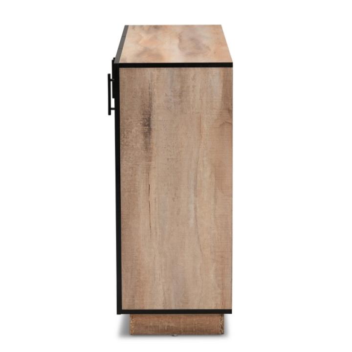 Stella Contemporary Oak 3-Door Cabinet