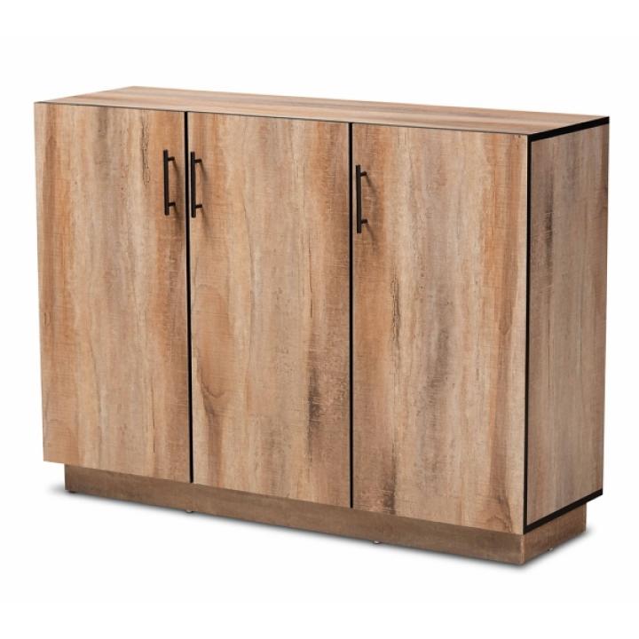 Stella Contemporary Oak 3-Door Cabinet