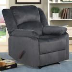 Flannel Gray Overstuffed Pull Recliner