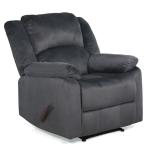 Flannel Gray Overstuffed Pull Recliner