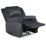 Flannel Gray Overstuffed Pull Recliner
