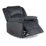 Flannel Gray Overstuffed Pull Recliner
