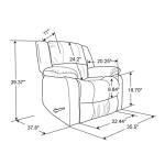 Flannel Gray Overstuffed Pull Recliner