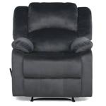 Flannel Gray Overstuffed Pull Recliner