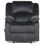 Flannel Gray Overstuffed Pull Recliner