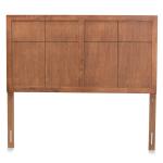 Ash Walnut Wood Panel Queen Headboard