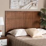 Ash Walnut Wood Panel Queen Headboard