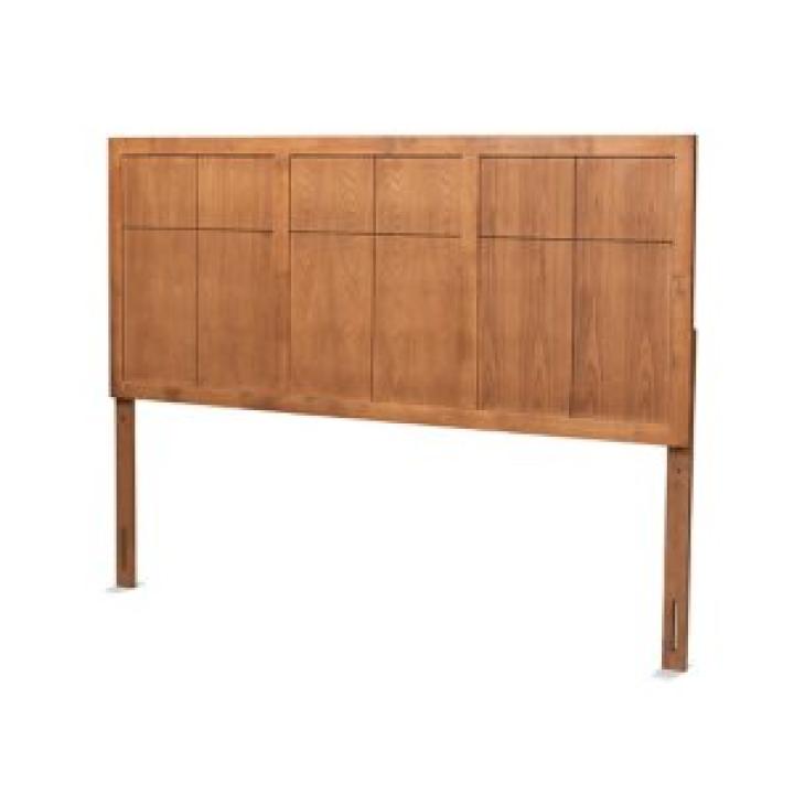 Ash Walnut Wood Panel King Headboard