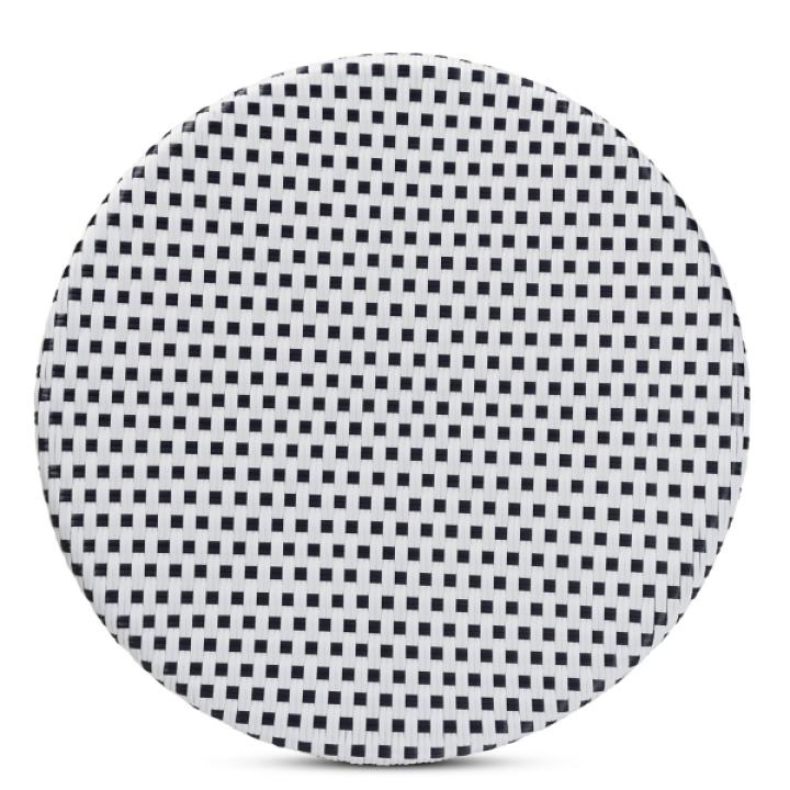 Black Woven Rattan French Bistro Dining Table