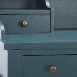 Blue Wood 5-Drawers Desk