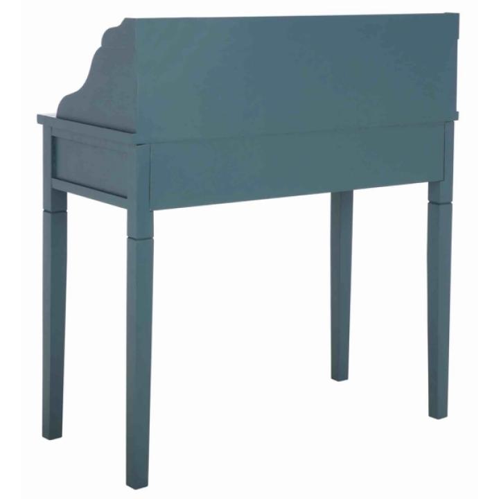 Blue Wood 5-Drawers Desk