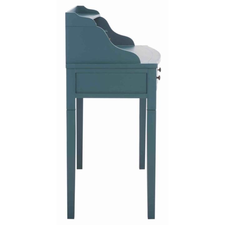 Blue Wood 5-Drawers Desk