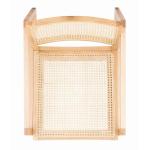 Natural Wood and Rattan Rocking Chair