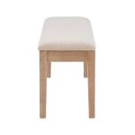Natural Wood and Upholstered Seat Bench