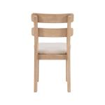 Natural Wood Slatted Back Dining Chairs, Set of 2