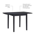 Black Wood Drop Leaf Dining Table