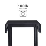 Black Wood Drop Leaf Dining Table