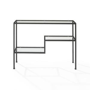 Matte Black Multi Level Console Table