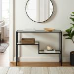 Matte Black Multi Level Console Table