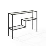 Matte Black Multi Level Console Table
