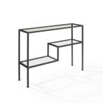 Matte Black Multi Level Console Table