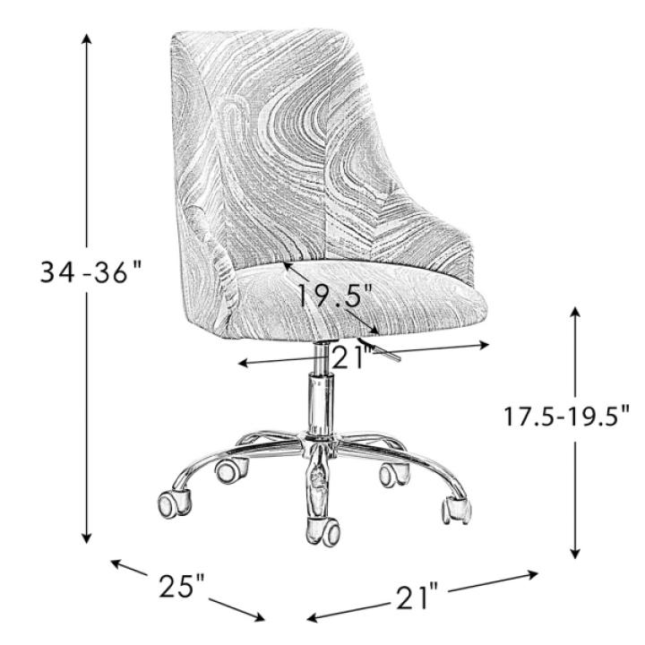 Brown and White Upholstered Cow Print Office Chair